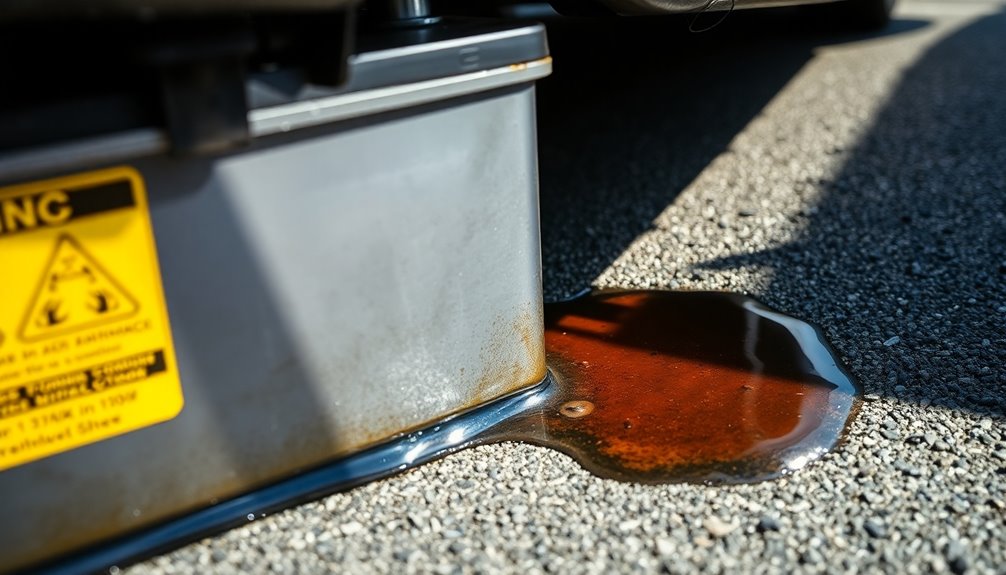 driving with leaking battery dangers