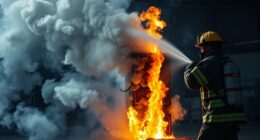 handle lithium smoke emergency