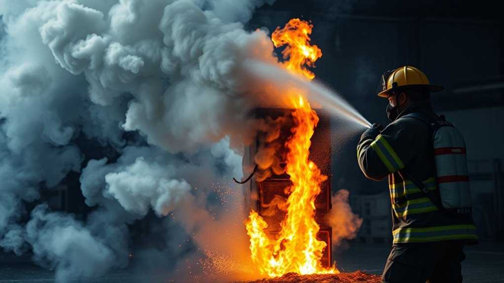 handle lithium smoke emergency