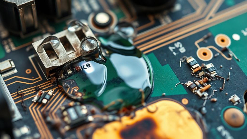 moisture causes internal shorts