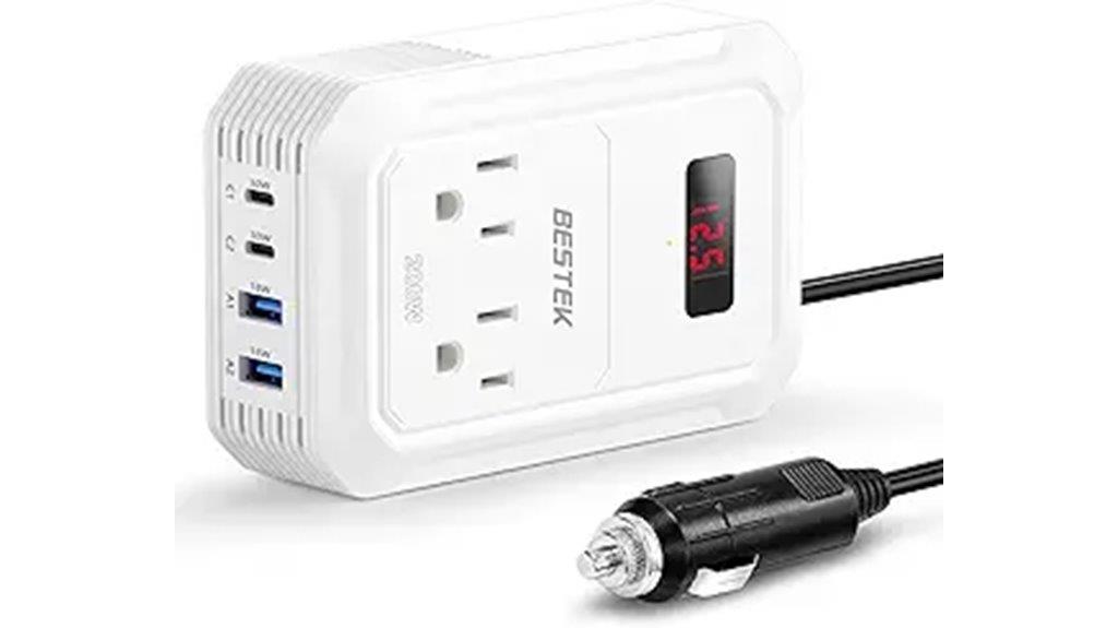 200w car inverter with usb c