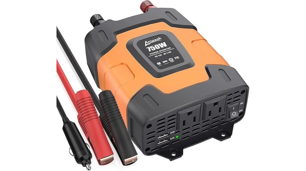 750w inverter with dual outlets