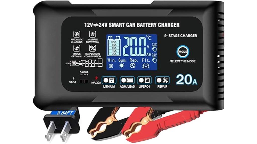 adjustable 20a battery charger