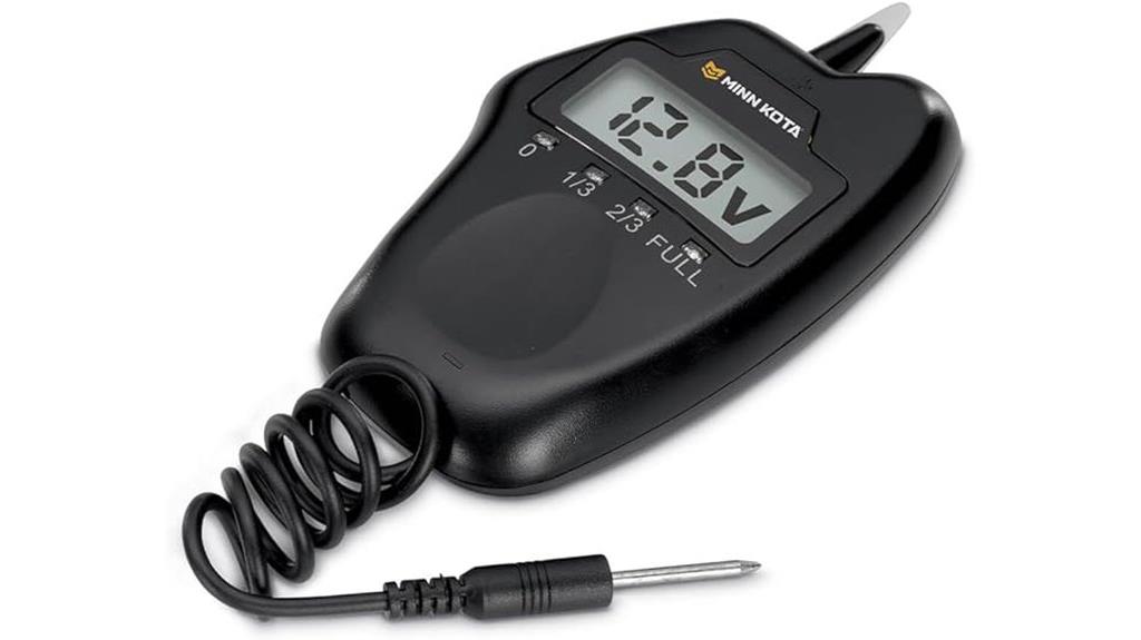 digital battery meter black