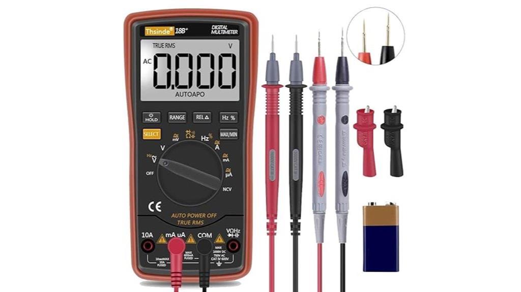 digital multimeter with battery