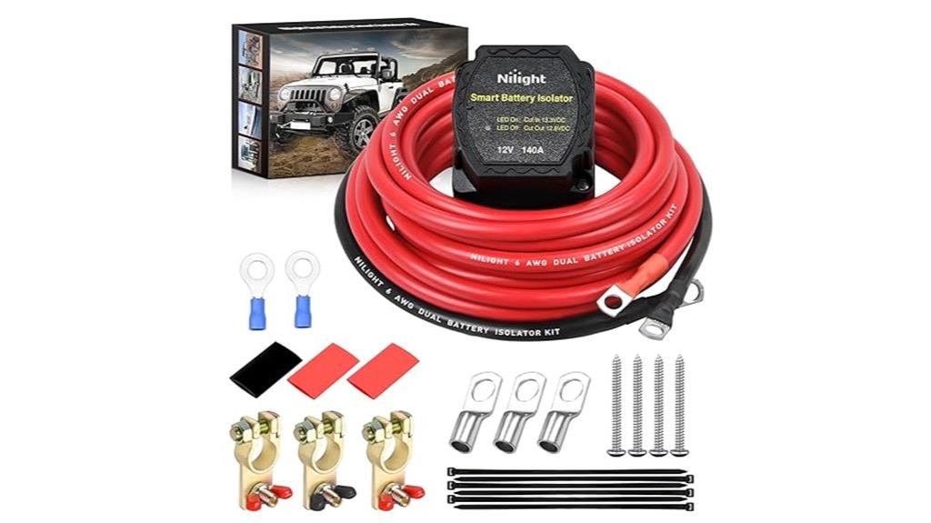 dual battery isolator kit