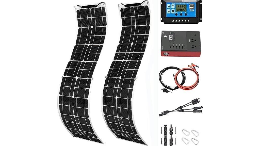 dual flexible solar panels
