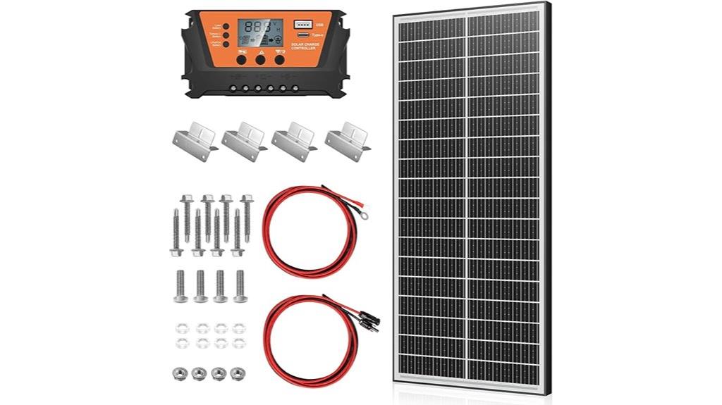 dual sided 100w solar kit