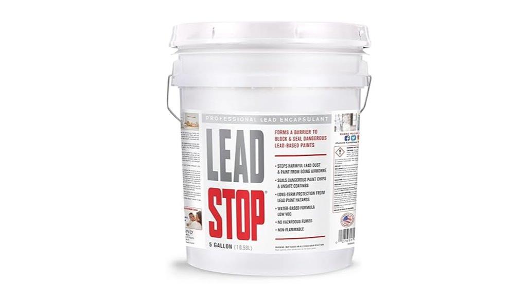 lead encapsulant for stops