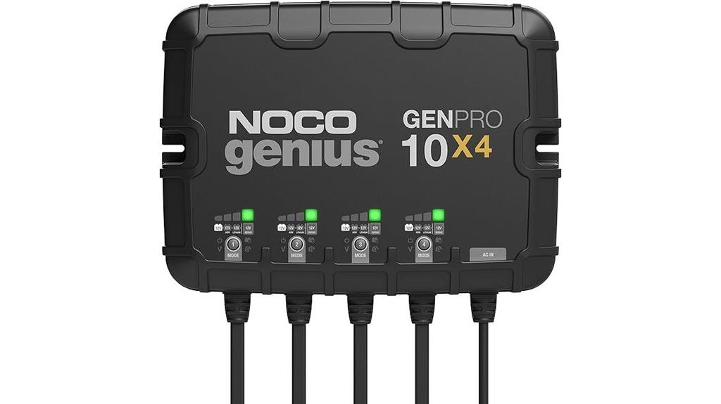 marine battery charger four banks