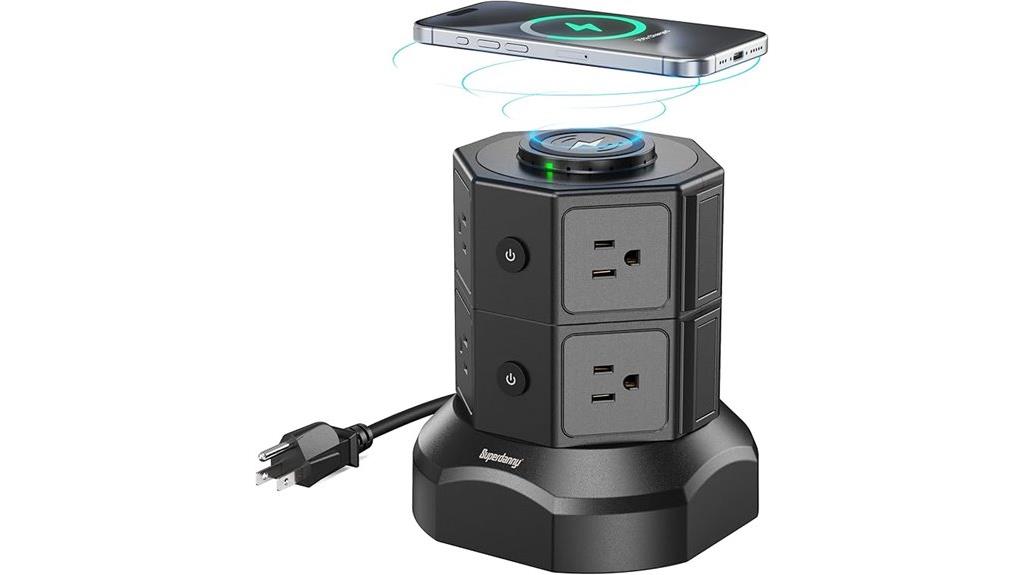 multi outlet tower with usb