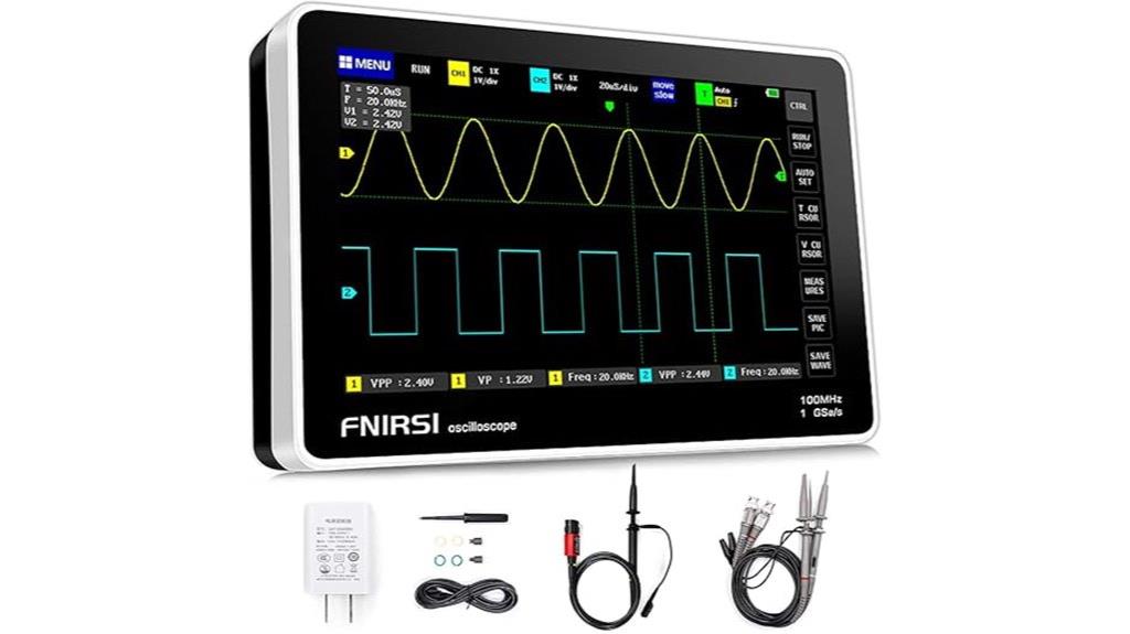 portable oscilloscope with probe