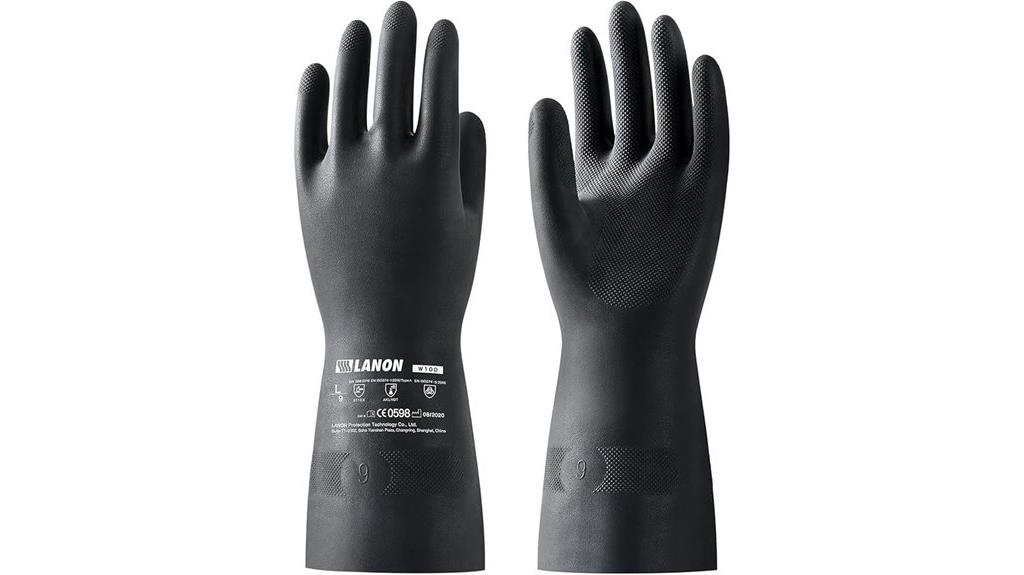 rubber chemical resistant gloves