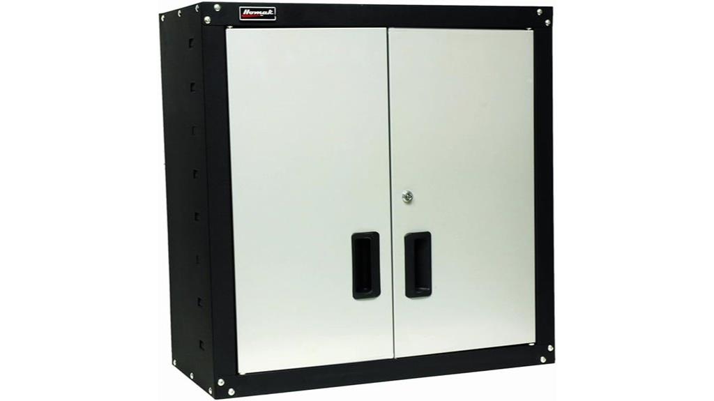 steel wall cabinet with shelves