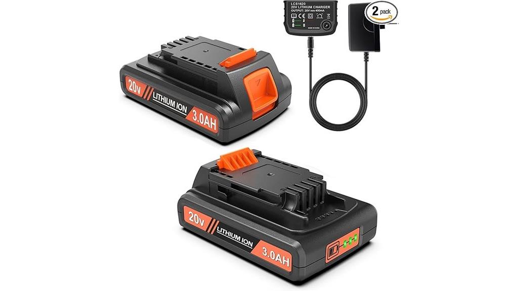 two 3000mah batteries