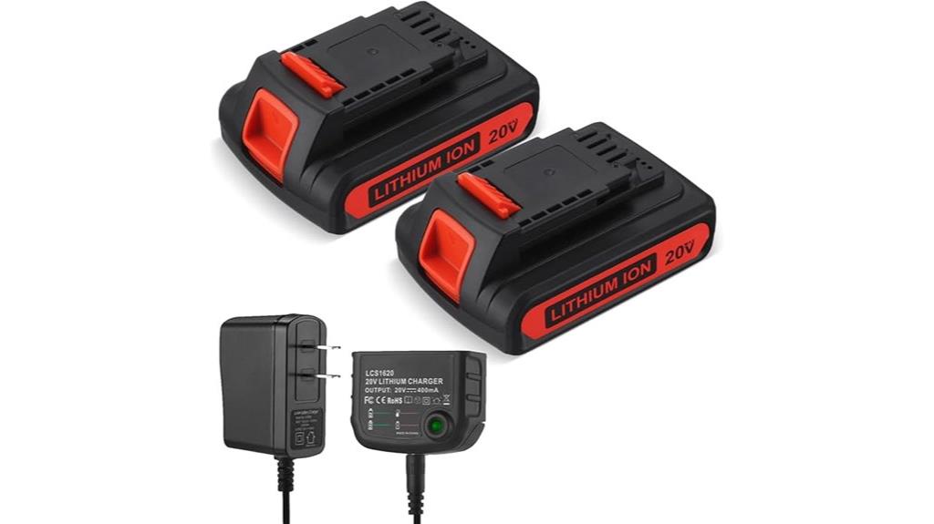 two pack 20v battery kit