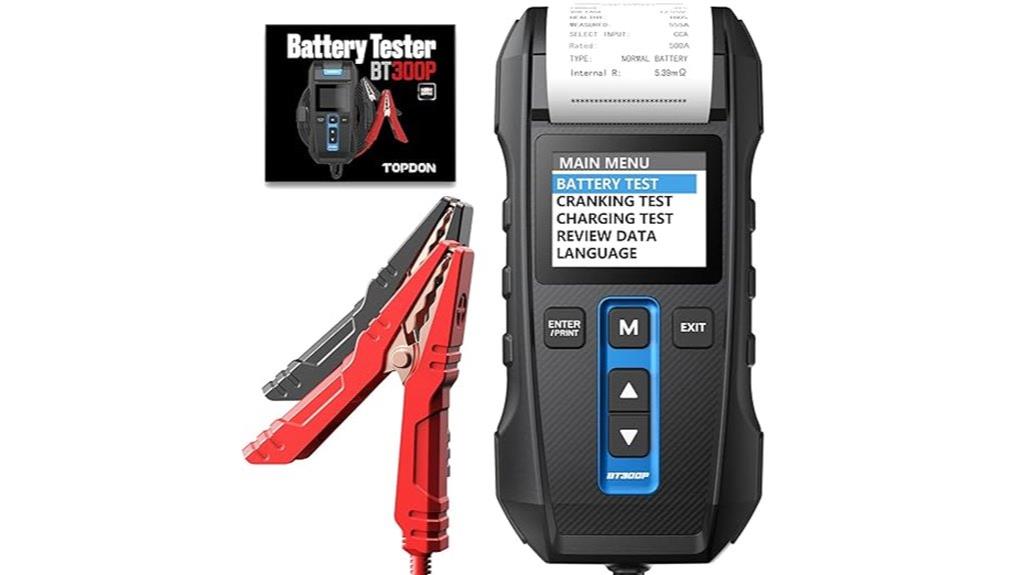 vehicle battery testing device