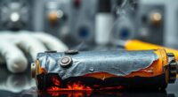battery overheating leading to combustion
