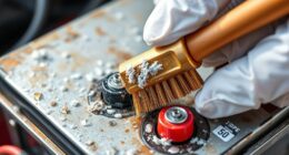 clean battery terminals safely