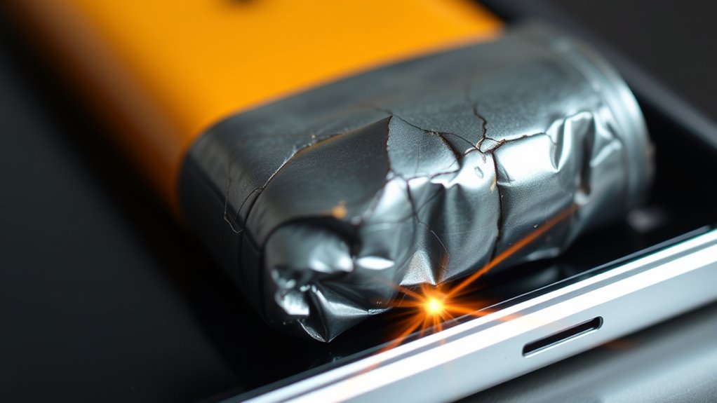 handle swollen batteries safely