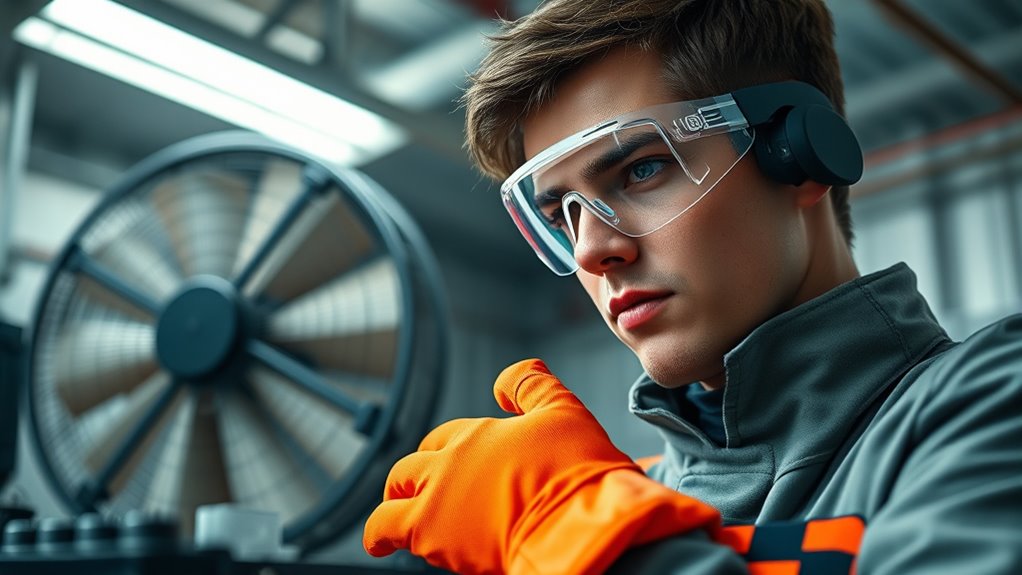 wear protective gear and ventilation