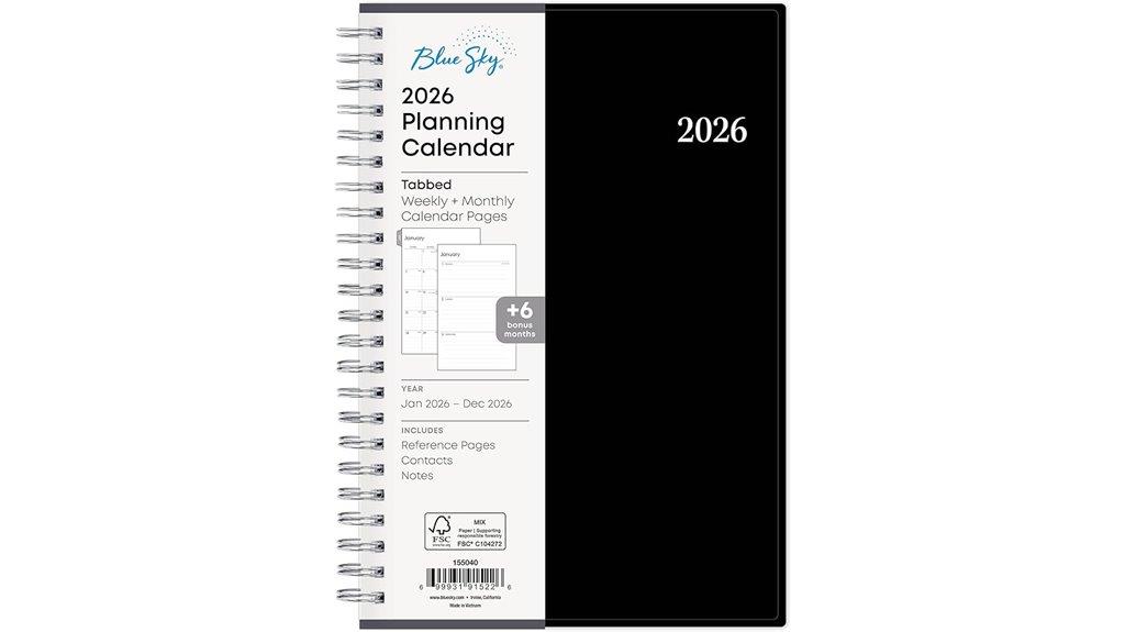 blue sky planning calendar