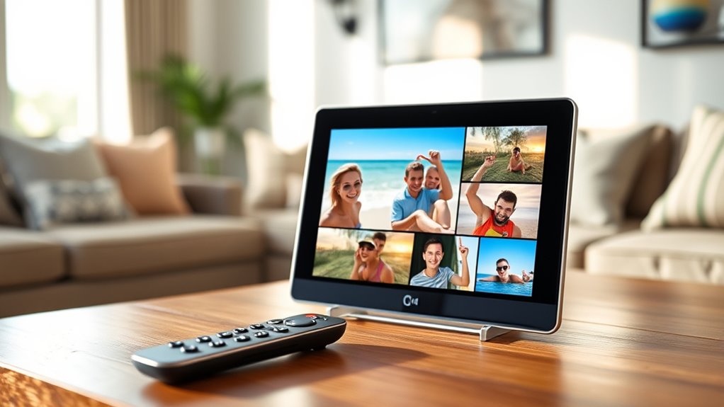 email photo frame features