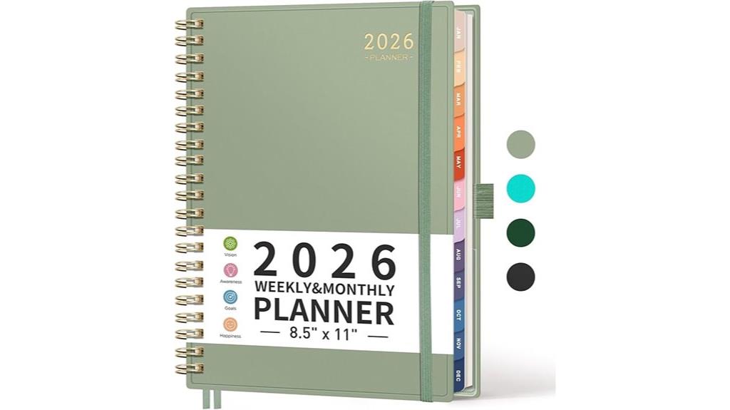 large format weekly planner
