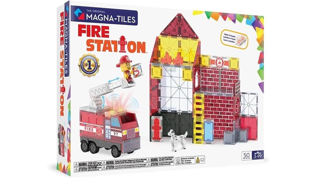 magnetic fire station set
