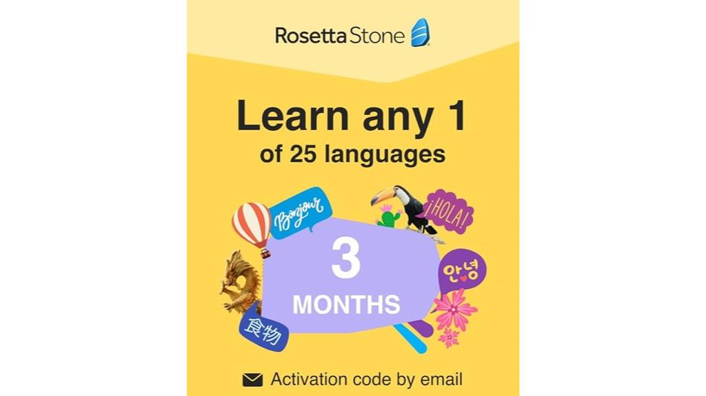 rosetta stone three month access