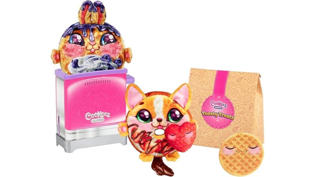 toaster with plush toys