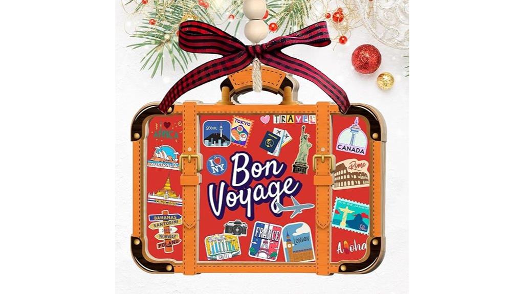 travel luggage christmas ornament