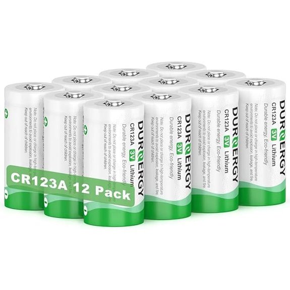 DURNERGY CR123A Lithium Batteries (12 Pack 3V)