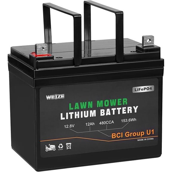 WEIZE 12V 12Ah Lithium Battery for Lawn Equipment