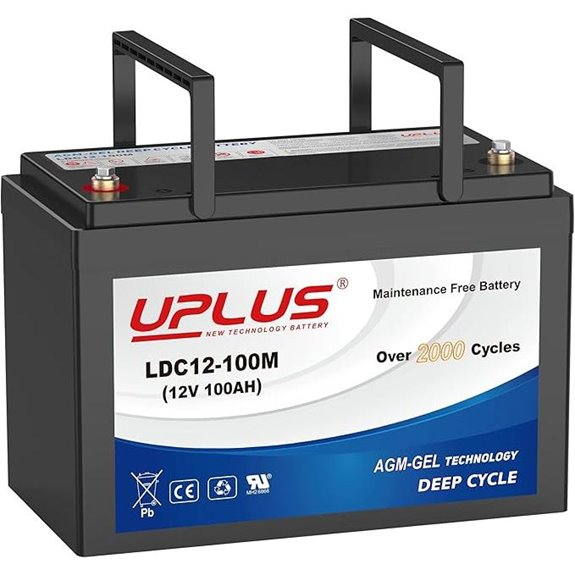 Uplus 12V 100Ah Deep Cycle Battery for Solar
