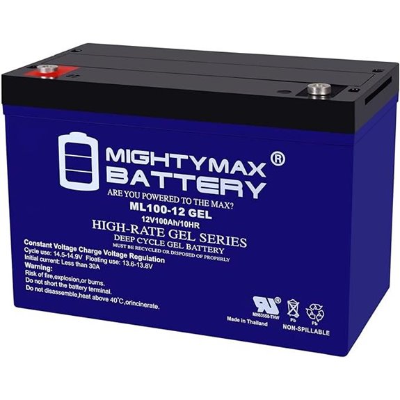 Mighty Max ML100-12 GEL 12V 100AH Battery