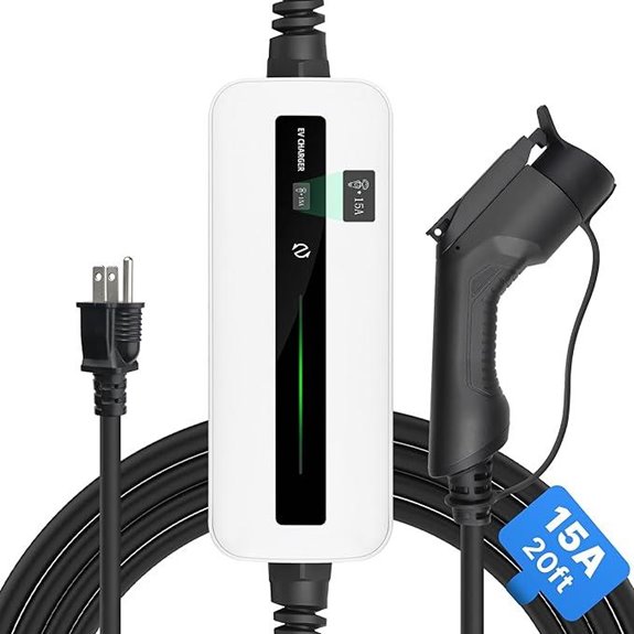 15A Level 1 EV Charger with SAE J1772 Plug