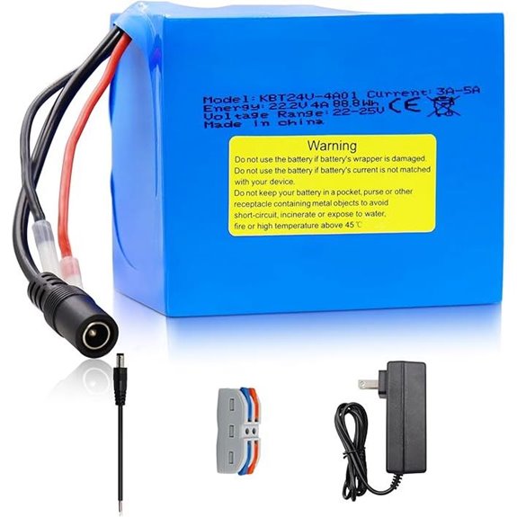 KBT 24V 4Ah Rechargeable Lithium Battery Kit