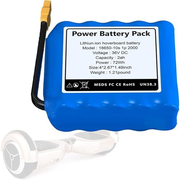 36V Hoverboard Battery with XT60 Plug (1 Pack)