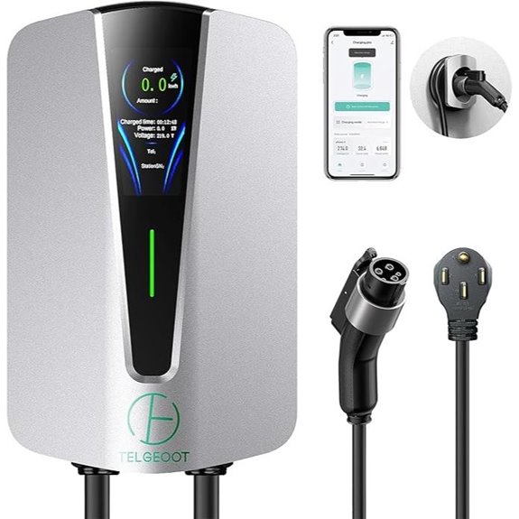 Level 2 EV Charger 48Amp WiFi 25ft Cable