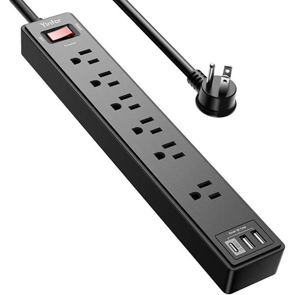 Yintar 6Ft Surge Protector Power Strip with USB