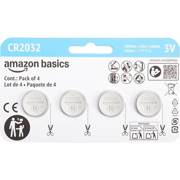 Amazon Basics CR2032 Lithium Batteries (4-Pack)