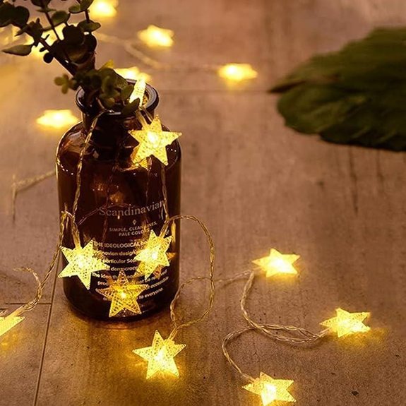ANJAYLIA 20 LED Star String Lights Indoor/Outdoor