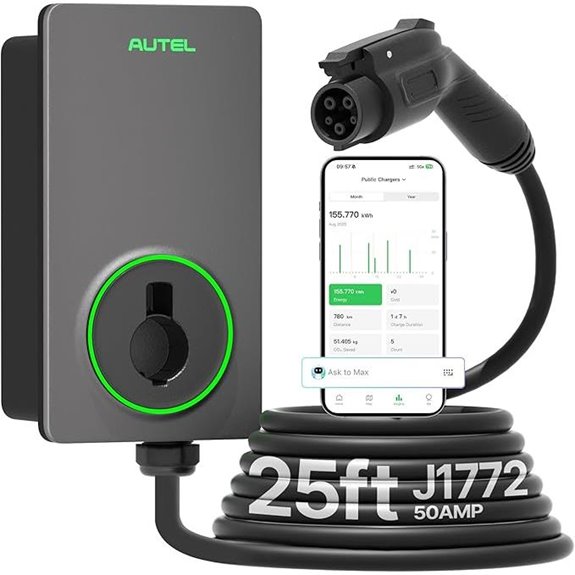 Autel Level 2 EV Charger 50Amp 25-Foot Cable