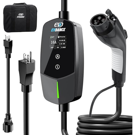 Level 1 & 2 EV Charger with LCD Display