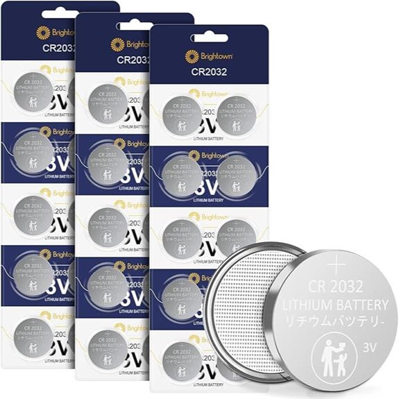 Brightown 3V Lithium Coin Cell Batteries 30 Pack
