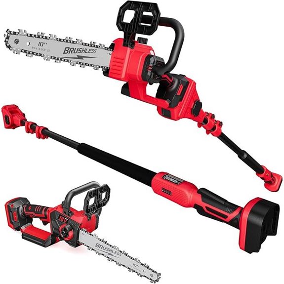2-in-1 Cordless Pole Saw & Chainsaw (Battery Not Included)
