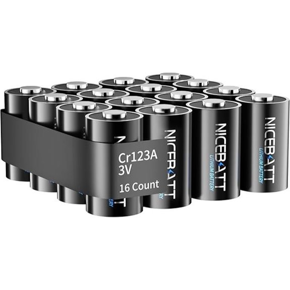 CR123A 3V Lithium Battery 16-Pack