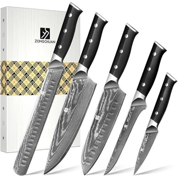 Damascus Chef Knife Set - High Carbon Stainless Steel