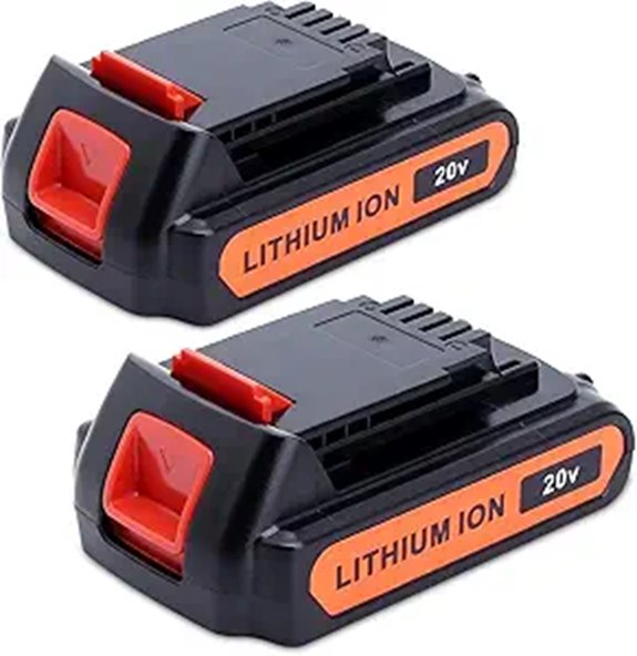 2-Pack 20V Lithium Battery for Black & Decker Tools